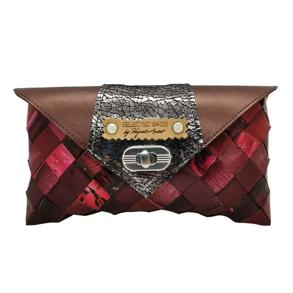 Plic Burgundy cu clapeta