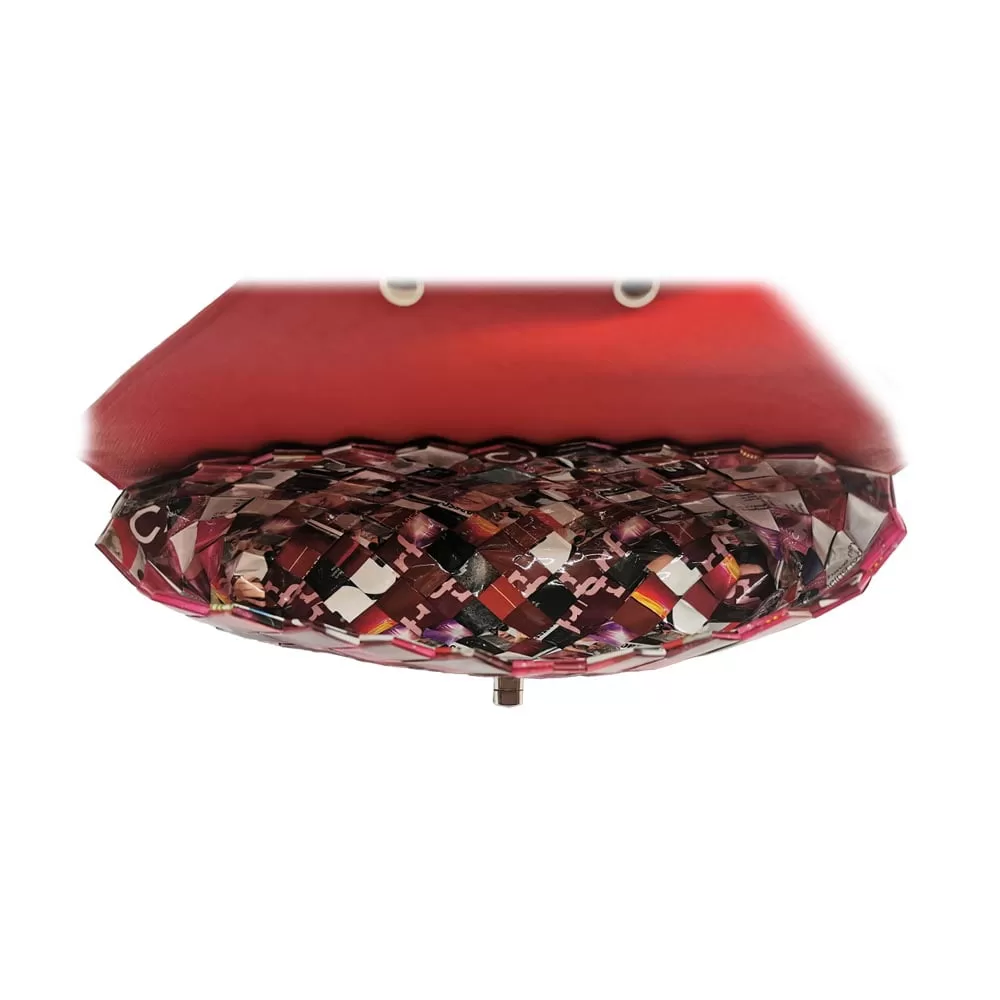 Burgundy Flappy Purse - imagine 3