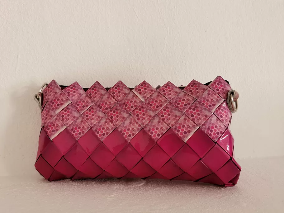 Fuchsia dots mini purse - imagine 2