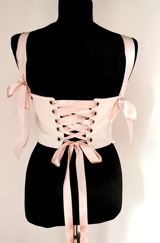 Corset Pastel cu motive Florale - imagine 4