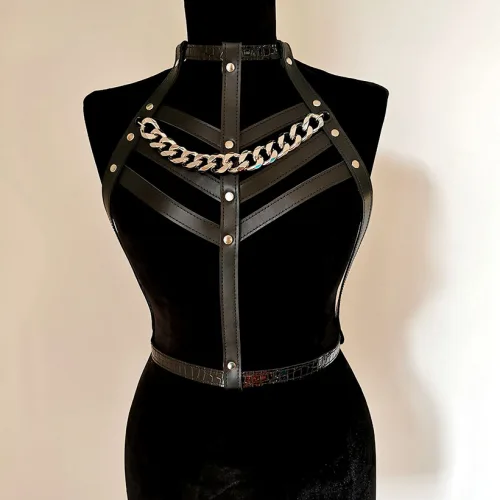 Exuviae Goddess Black Chainy harness