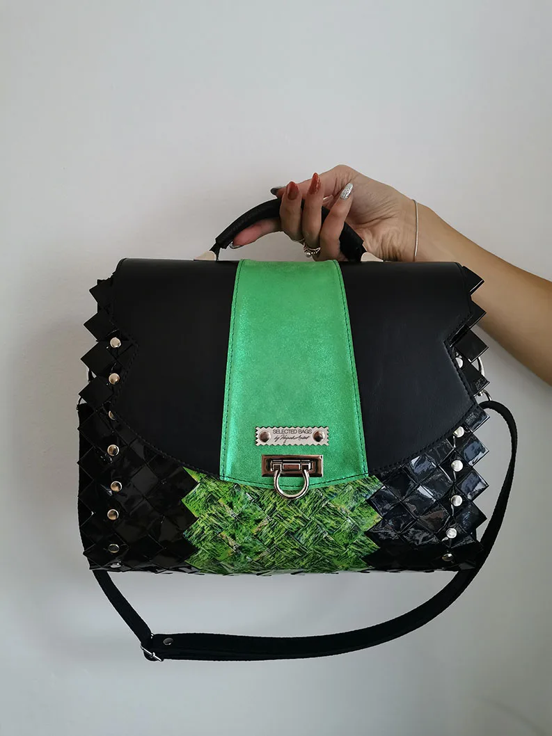The green and black Infinity bag